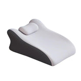 Maxbell Back Pillow Memory Cotton Wedge Prone Pillow for Office Dorm Watching Movies gray with head brace