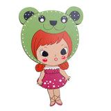 Maxbell Maxbell Cute Cartoon Pattern Wooden Mirror Kids Hand Pocket Mirror Cosplay Toys #13