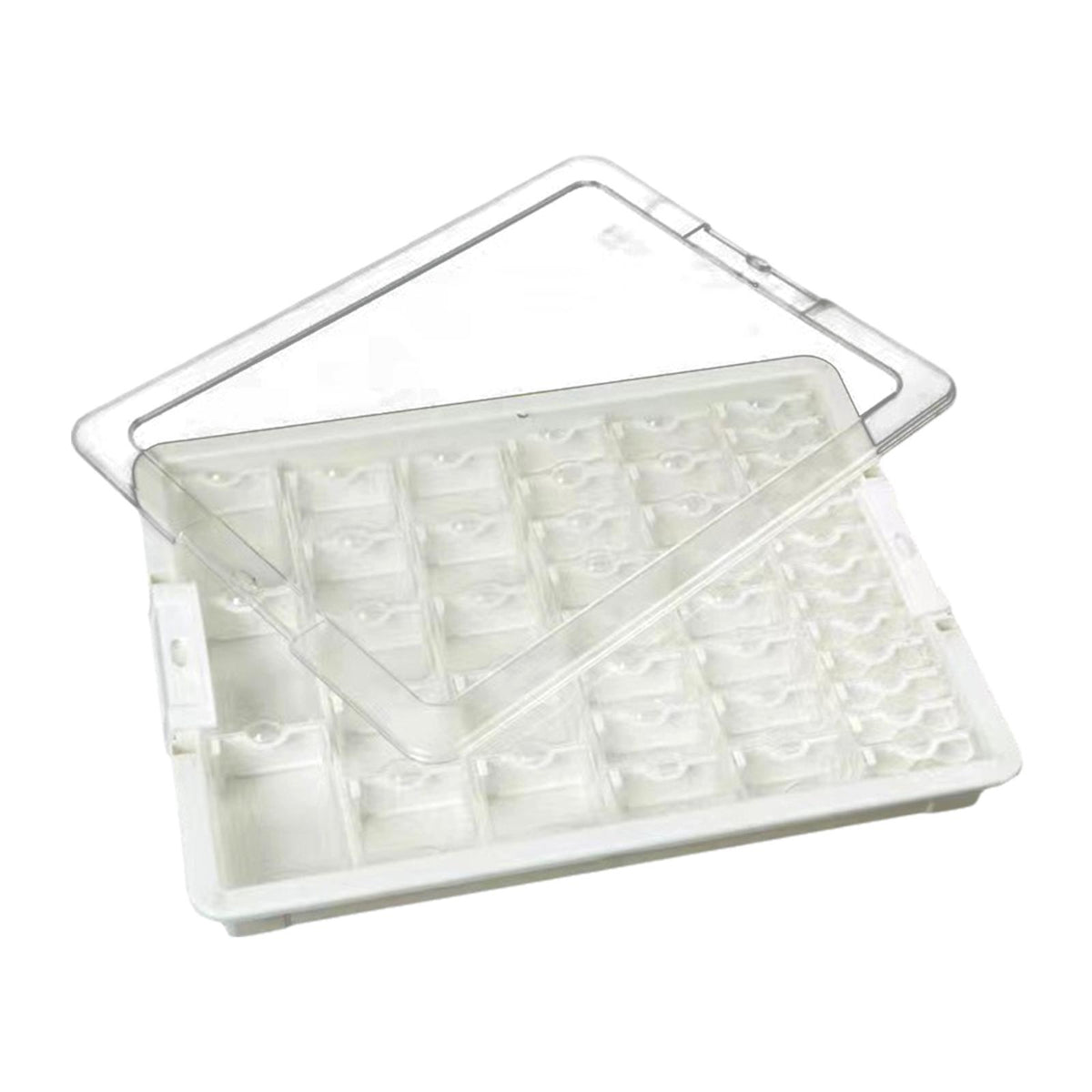 Maxbell Bead Storage Jar Portable Bead Organizer Box for Small Items Nail DIY Crafts 42 Grid
