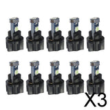 Maxbell 3x10 Pieces Car T5 3030 Instrument Panel 3LED Light for Twist Socket Ice Blue
