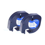 Maxbell 2 Pieces Label Maker Refills 12mmx4M Roll Label Maker Tape Waterproof Labels PP