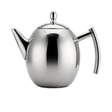 Maxbell 2 Pack Stainless Steel Teapot Kitchen Tea Kettle Metal Tea Pot with Infuser