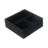 Maxbell 4Pcs Woven Storage Box Cubes Organization Containers for Drawer Car Tabletop Black