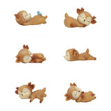 Maxbell 6Pcs Lovely Fawn Ornaments Silicone  Kawaii Sleeping Animal Baby Decor