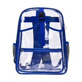 Maxbell Tennis Backpack Transparent PVC Large Capacity Tennis Rucksack for Men Women Blue