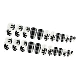 Maxbell 24Pcs/Set False Nails Tips Full Cover Fake Nail w/Waterproof Glue Sticker 02