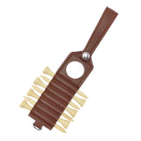 Golf Tee Holder Outdoor Sports 7 Golf Tees for Driving Golfing Putting Green brown