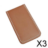 Maxbell 3xMagnetic Money Clip Dollar Cash Clamp Card Holder Wallet Brown_80x46x8mm