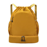 Maxbell Sports Drawstring Backpack Rucksack Party Travel Organizer Women Men Gym Bag Khaki