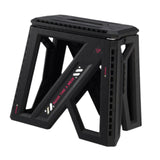 Maxbell Foldable Step Stool Seat Footstool Home Step Stool for Picnic Camping Garden Black Large