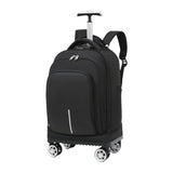 Maxbell Rolling Backpack Large Capacity Wheeled Backpack for Overnight Travel Adults Black