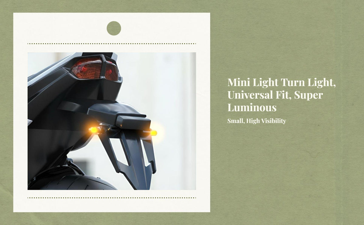 Light-Emitting Diode Turn blinker Light, Universal 12V Motorcycle blinker, Mini Waterproof Modification Accessory Blue Light M4