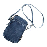 Maxbell Denim Crossbody Bag Gift Daily Use Stylish Phone Bags for Women Travel Girls Dark Blue