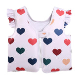 Maxbell Kids Swim Vest Kids Swimming Aid Float Vest for Age 3-6 Rafting Water Sports heart pattern