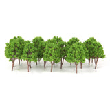 Maxbell 5x20x Plastic Model Trees N Scale Train Layout Wargame Scenery Diorama 7.5cm