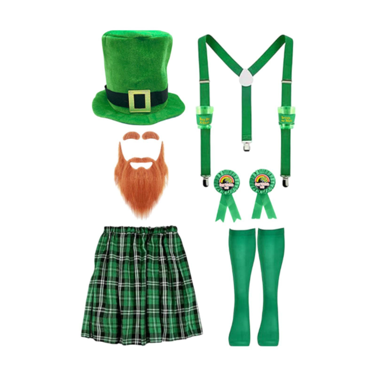 Maxbell 6Pcs ST. Patrick's Day Costume Accessories Set Gift for Celebration