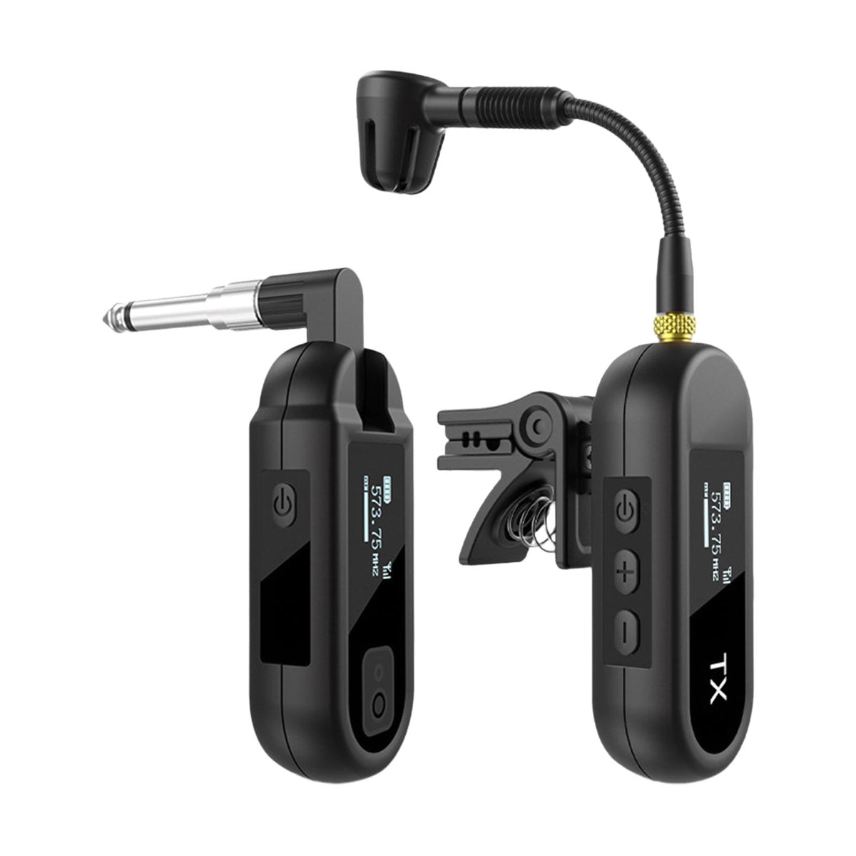 Maxbell Sax Microphone Professional Trumpet Plug and Play Horn Receiver Transmitters 1 Channel