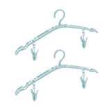 Maxbell 2 Pieces Outdoor Camping Folding Plastic Clothing Coat Hanger Travel Blue - Aladdin Shoppers