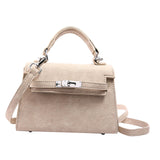 Maxbell Women Top Handle Satchel Fashion Portable Top Handle Bag Small Crossbody Bag Khaki