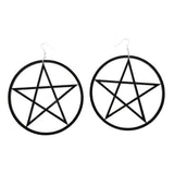 Maxbell Acrylic Nightclub Exaggerated Earring Star Circle Ear Studs Jewelry Black - Aladdin Shoppers