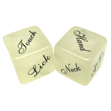 Maxbell 2x Luminous Dices 2.5cm Love Game Toys for Valentine'S Day Couple Gift