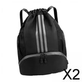 Maxbell 2xDrawstring Backpack Daypack Sports Drawstring Backpack for Gym Casual Hiking