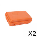 Maxbell 2xTool Box Dust Resistant Storage Case for Camping Backpacking Accessories Large Orange