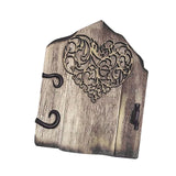 Maxbell Wooden Fairy Garden Door Landscape Decor Art Ornament for Patio Tree Outdoor
