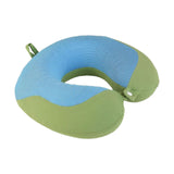 Travel Pillow Ergonomic Soft Head and Neck Support for Home Office Car Train Blue Green