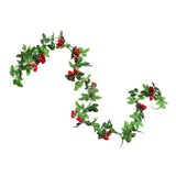 Maxbell Simulation Flower Vine Silk Flower Garland Wedding Decoration Red
