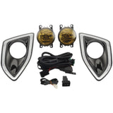 Light-emitting diode (Light-emitting diode) Fog Light Assembly, Clear Lens, 2015-2018 Ford Border, Clear/Yellow Yellow Halogen Set