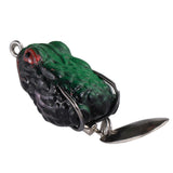 Maxbell 2xFrog Lure Bass Bait Metal Sequin Swimbait Float on Water Lure for Freshwater Style A