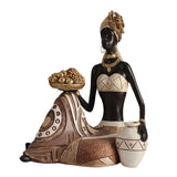 Maxbell African Statue Home Decor Aesthetic Ornament Shelf Housewarming Resin Statue