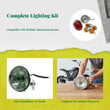 Ebike Headlight, Taillight & Turn marker Flasher Kit, Waterproof, Extremely Bright Black Front Turn Signal