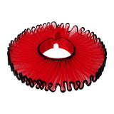 Maxbell Elizabethan Clown Neck Ruffle Sturdy Costume Accessory for Prop Party Gothic Red