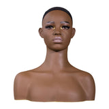 Female Mannequin Head with Shoulder Wig Head for Necklace Beauty Accessories