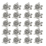 Maxbell 20 Pieces Bulk Silver Animal Snail Pendant Finding Bead Finding Crafts