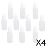Maxbell 4x10x Empty Squeezable Dropper Bottle Screw Cap for Eye Drops Lab Liquid 15ml