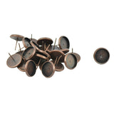 Maxbell 48Pcs Round Earring Blank Bezel Setting For 12mm Finding Copper&Silver White