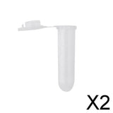 Maxbell 2x10pcs 2ml Plastic Graduated Cylinder Centrifuge Tube Laboratory with Lid