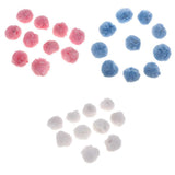 Maxbell 30Set  Faux Fur Pom Pom Ball Keychain for DIY Hat Bag Hair Accessories