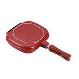 Maxbell Double Sided Frying Pan Cookware Nonstick Skillet for Picnic Kitchen Cooking 28cm