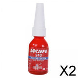 Maxbell 2xThreadlocker 243 Medium Strength 10ml Nuts Bolts Locker Thread Lock Compound