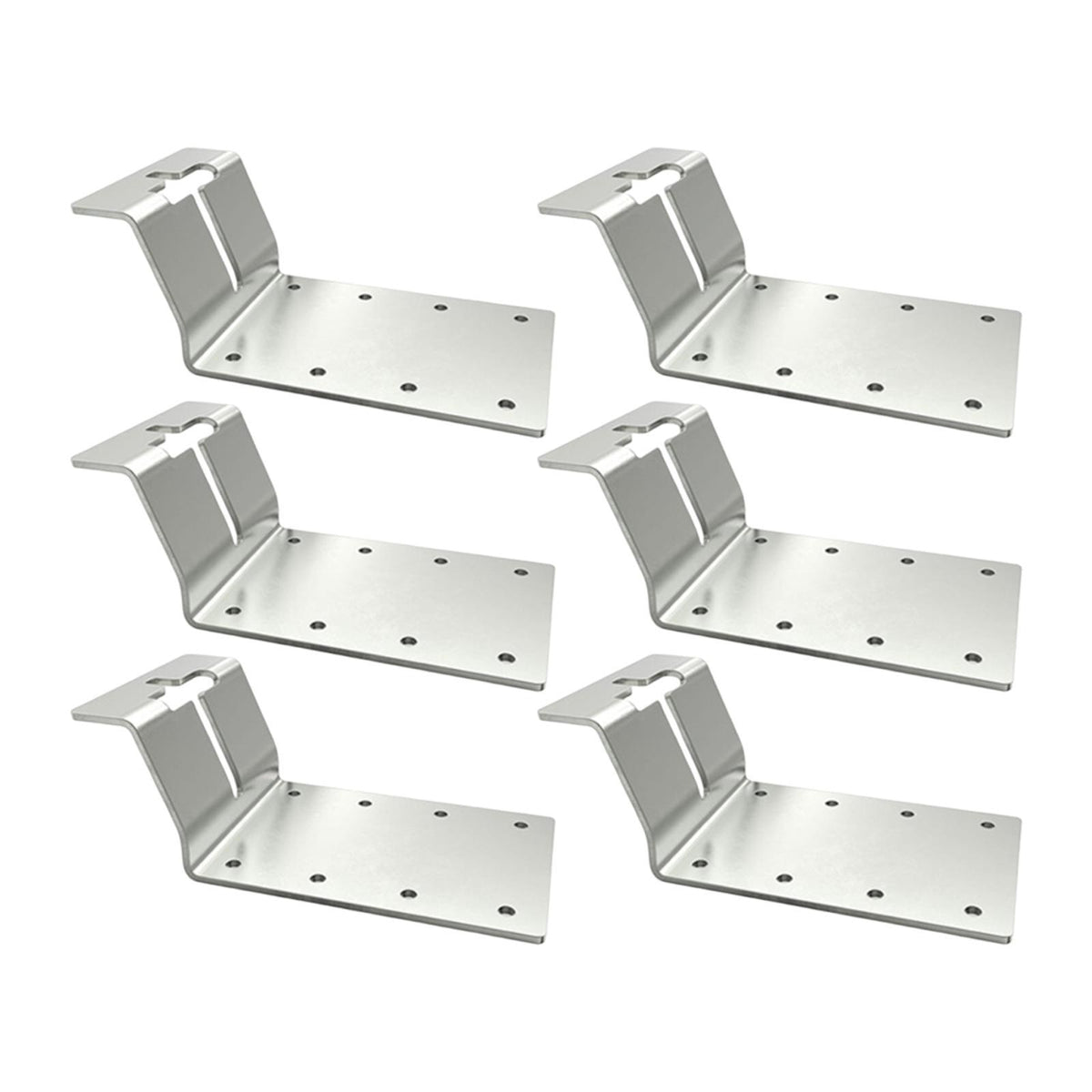 Maxbell 6 Pieces T Post Mounting Bracket Sturdy Silver for Plywood Birdhouse Mailbox Silver