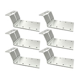 Maxbell 6 Pieces T Post Mounting Bracket Sturdy Silver for Plywood Birdhouse Mailbox Silver