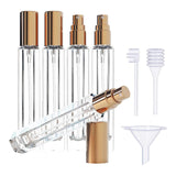 Maxbell 5 Pieces Glass Perfume Bottles 10ml for Men & Women Compact Perfume Atomizer Gold