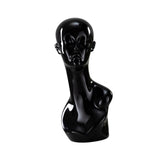 Maxbell Mannequin Head Wig Stand Ornament Hat Display Stand for Styling Jewelry Home Black