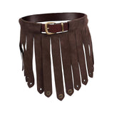 Maxbell 3xMedieval Fringe Tassel Belt Skirts Costume Accessories Cosplay Short Dress Brown