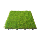 Maxbell Artificial Grass Tiles Artificial Grass Turf for Patio Porch Playground Light Green