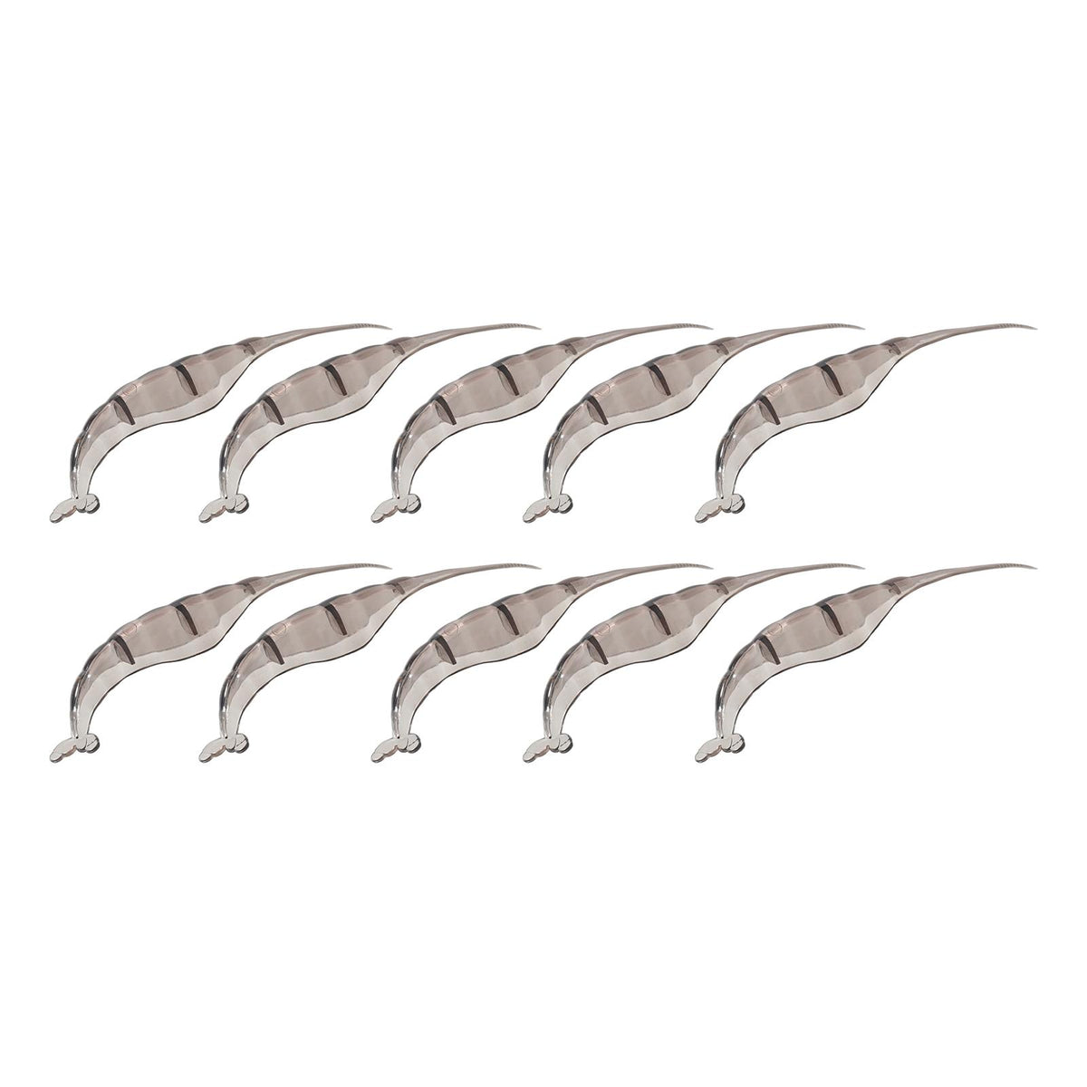 Maxbell Maxbell 10x Kitchen Tool Prawn Shell Removing Gadget Cooking Shrimp Sheller Deveiner Gray